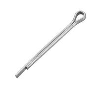 sourcing map Goupille Fendue (3mm x 50mm) Clip de Fixation Argenté à 2 Broches en Acier au Carbone 50Pcs