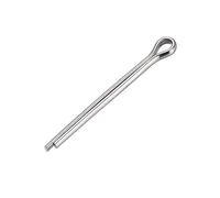 sourcing map Goupille Fendue - 5mm x 60mm 304 Inox Acier 2-Pinces Argenté Attache Clip Clé 15Pcs