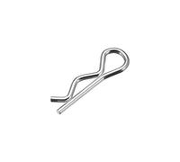sourcing map Goupille Fendue Ressort 1.6mm Fil Acier Carbone 28mm Longueur Remorque R Forme Pince à Clipser Clavette Tracteur Tondeuse Attache Argenté 50pcs
