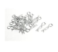 sourcing map Goupille Fendue Ressort 1.6mm x 28mm R Pins Cotter Clip Silver Tone 20 Pcs