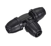 sourcing map Goute à goute Irrigation Barbelé T 3-Voies Raccord 8mm/11mm Tuyau pour Jardin goute Ruban Tube Arroseur Système Noir 10Pcs