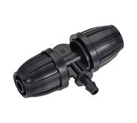 sourcing map Goute à goute Irrigation Barbelé T 3-Voies Raccord 8mm à 4mm Diamètre intérieur Tube pour Jardin Goute à goute Ruban Tuyauterie Arroseur Système Noir 15Pcs