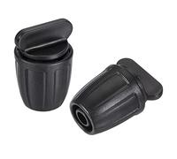 sourcing map Goute à goute Irrigation Extrémité Bouchon Barbelé Raccord 8mm ID 11mm OD Tube pour Jardin Goute à goute Ruban Tube Arrosage Système Noir 12Pcs