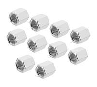 sourcing map Hexagonal Accouplement Écrous M10 x 1mm Filetage 15mm Longueur Manche Goujon Barre Adaptateurs Tuyau Connecteurs Paquet 10
