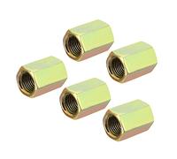 sourcing map Hexagonal Accouplement Écrous M10 x 1mm Filetage 20mm Longueur Manche Goujon Barre Adaptateurs Tuyau Connecteurs Coloré Paquet 5