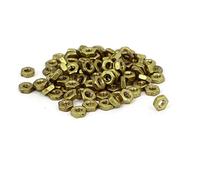 sourcing map Hexagone Écrou Hexagonal Attache M2 en Laiton Machine Vis Verrouillage d᾿Insertion 100Pcs
