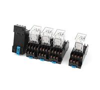 sourcing map HH54PL Bobine 24V DC 4PDT 14broche sur rail DIN 35mm Relais puissance électromagnétique 5pcs