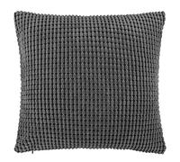 sourcing map Housse de Coussin en Velours Côtelé Doux Rayure Taie d'oreiller pour Canapé Lit Gris foncé 26 "x 26"