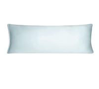 sourcing map Housse de traversin en satin soyeux avec fermeture éclair, longue taie d'oreiller pour cheveux et peau, 53,3 x 152,4 cm, gris et bleu
