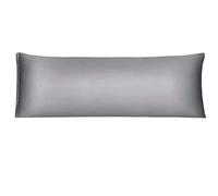 sourcing map Housse de traversin en satin soyeux avec fermeture éclair, longue taie d'oreiller pour cheveux et peau, 53,3 x 152,4 cm, gris