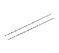 sourcing map HSS Foret Hélicoïdal Haute Vitesse Acier Extra Long Pointes 5,2mm Forage Diamètre 300mm Longueur 2 Pcs