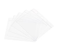 sourcing map ID Carte Porte-Badge Supports Horizontal PVC 14x12cm avec Imperméable Refermable Fermeture éclair Transparent Paquet de 10