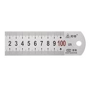 sourcing map Inoxydable Acier Règle 40-Pouce/100cm Métal Règles 1.5" Large, Pouce et Métrique Graduation Droite Bords Mesure Outil