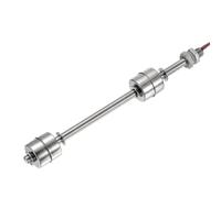 sourcing map Interrupteur à flotteur en acier inoxydable, tige de 200 mm | Contrôleur de niveau de liquide à double réservoir pour pompe/alarme