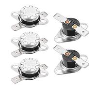 sourcing map Interrupteur contrôle température KSD301 thermostat 65°C 10A 6,3mm N.O Broche 5Pcs