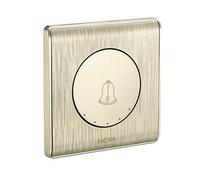sourcing map Interrupteur Sonnette Porte Bouton Réinitialisation 86x86mm | Automatique Motif Cloche 250V