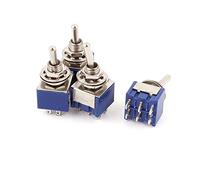 sourcing map Interrupteurs 6 broches AC 6 A 125 V 2, DPDT On-Off Micro Mini interrupteur à bascule 4 pcs