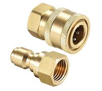 sourcing map Jardin Tuyau Laiton Connexion Rapideeurs M14x1.5 | Ensemble Raccords, Femelle Filetage, Eau Tuyau Connecteurs, Pression Laveuse Adaptateur