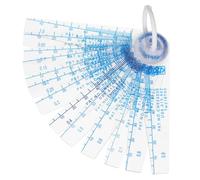 sourcing map Jauge D'Épaisseur 0.05-1mm En Plastique Gap Filler Outil De Mesure 13 en 1 Bleu Clair