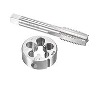 sourcing map Jeu de Tarauds et Filières Métriques M16 x 2 mm, Taraud à Filetage Machine avec Filière de Filetage Ronde, pour la Réparation de Filetage de Boulon à Écrou