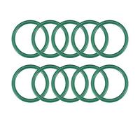 sourcing map Joints Toriques en Caoutchouc Fluoré 32mm OD 25mm ID 3,5mm Largeur FKM Joint Étanchéité pour Machines Plomberie Vert 10Pcs