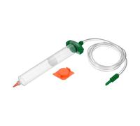 sourcing map Kit de seringues pour tube d'air 55 cc, adaptateur de connecteur de seringues en plastique transparent avec piston, capuchon d'extrémité, chapeau supérieur pour distribution de liquide de