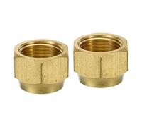 sourcing map Laiton Flare Bouchon 5/8" Flare Femelle Flare Tube Raccord Écrou Connecteur Adaptateur pour HVAC Climatisateur Paquet de 2