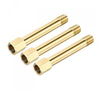 sourcing map Laiton Tube Raccord G1/4 Femelle à G1/4 Mâle Filet Adaptateur 100mm Longueur Extension Connecteur Hexagonal Tube Couplage 3 Coffret