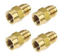 sourcing map Laiton Tuyau Raccord 5/8-18 UNF évasé Mâle à 1/4 NPT Femelle Filetage Tubes Adaptateur Tuyau Connecteur pour Climatisateur Réfrigération 4Pcs