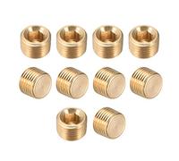 sourcing map Laiton Tuyau Raccord, Hex Fiche fraisée, G1/8 Raccord Mâle Adaptateur de Tuyau 10pc