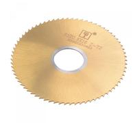 sourcing map Lame de scie circulaire, 63 mm de diamètre, 0,8 mm d'épaisseur, 72 dents, M35 en acier cobalt haute vitesse revêtu de titane avec arbre de 16 mm pour acier inoxydable et cuivre