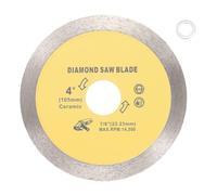 sourcing map Lame de scie diamant de 10,2 cm de diamètre avec anneau réducteur d'adaptateur de 20 mm pour maçonnerie, carrelage, marbre, céramique, béton, brique, ciment - Jaune