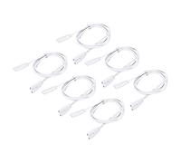 sourcing map Lampe Connexion Fil pour T4 T5 T8 LED Tube, 100cm 2 Broche Double Terminal Lumiere Liaison Cordons Rallonge Câble Paquet de 6