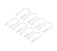 sourcing map Lampe Connexion Fil pour T4 T5 T8 LED Tube, 40cm 2 Broche Double Terminal Lumiere Liaison Cordons Rallonge Câble Paquet de 8