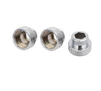 sourcing map Le bain douche laiton G1/2 à M28 Adaptateur robinet Fil mâle 3pcs