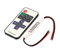 sourcing map LED Bande Gradateur, 5V à 24V Luminosité Réglable Lampe Commutateur avec 11 Touches RF Télécommande Contrôleur pour Bandes Couleur Simples