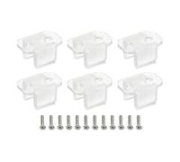 sourcing map LED Néon Montage Clips Support Montage Support Support Fixation Pinces pour 4.5mm à 6mm Silicone LED Néon Bande Lumineuse, Transparent Paquet de 50