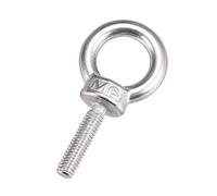 sourcing map Levage Anneau Boulon M6 x 25mm Mâle Fil 304 Inox Acier pour Suspendu Paquet de 5
