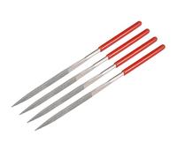 sourcing map Lime Diamant Triangulaire Grain 150 5mm x 180mm 4pcs | Fichier D'Aiguille