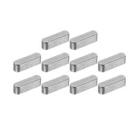 sourcing map Lot de 10 clés rondes en forme de plume, 4 x 4 x 14 mm en acier au carbone pour arbre d'entraînement parallèle