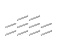 sourcing map Lot de 10 clés rondes en forme de plume, 6 x 6 x 60 mm en acier au carbone pour arbre d'entraînement parallèle