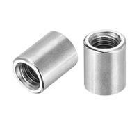 sourcing map Lot de 10 écrous à souder ronds, M8 x 12 mm x 15 mm, écrous femelles filetés - Insert en acier inoxydable 201 soudable
