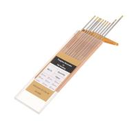 sourcing map Lot de 10 électrodes de soudage TIG en tungstène 3/32" x 17,8 cm 1,3-1,7 % lanthane pour soudure en acier inoxydable, alliage d'aluminium et de magnésium, fabrication automobile