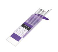 sourcing map Lot de 10 électrodes de soudage TIG en tungstène 3/32" x 17,8 cm mixtes pour soudure en acier inoxydable, alliage d'aluminium et de magnésium, fabrication automobile aérospatiale, violet