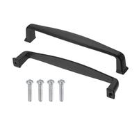 sourcing map Lot de 10 poignées de tiroir en alliage d'aluminium de 135 mm de long avec vis pour placard de cuisine, tiroirs de bureau et armoire, noir