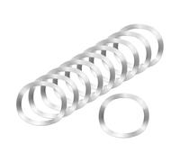 sourcing map Lot de 10 rondelles à ressort ondulées, 31 mm x 39 mm x 0,4 mm (ODxIDxT) - Rondelles incurvées en acier inoxydable 304 pour boulons à vis, rondelles ondulées pour machines (argent)