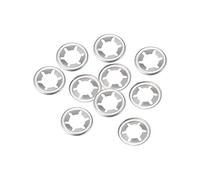 sourcing map Lot de 10 rondelles M7 de 6,5 mm, diamètre intérieur de 15 mm, rondelles de verrouillage à enfoncer en acier inoxydable 304