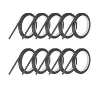 sourcing map Lot de 10 rouleaux de ruban adhésif fin à rayures fines pour tableau blanc - 10 mm - 40 m - Pour emballage cadeau, fournitures artisanales - Noir