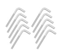 sourcing map Lot de 10 vis à boulon à angle droit en forme de L M6 x 60 mm, en acier inoxydable 304 en forme de L, long carré