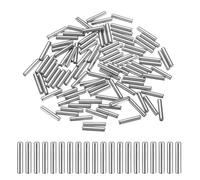 sourcing map Lot de 100 chevilles cylindriques en acier de 1,5 mm x 10 mm pour support d'étagère, éléments de fixation en métal, chevilles d'étagère en métal, tolérance de +/-0,02 mm, ton argenté